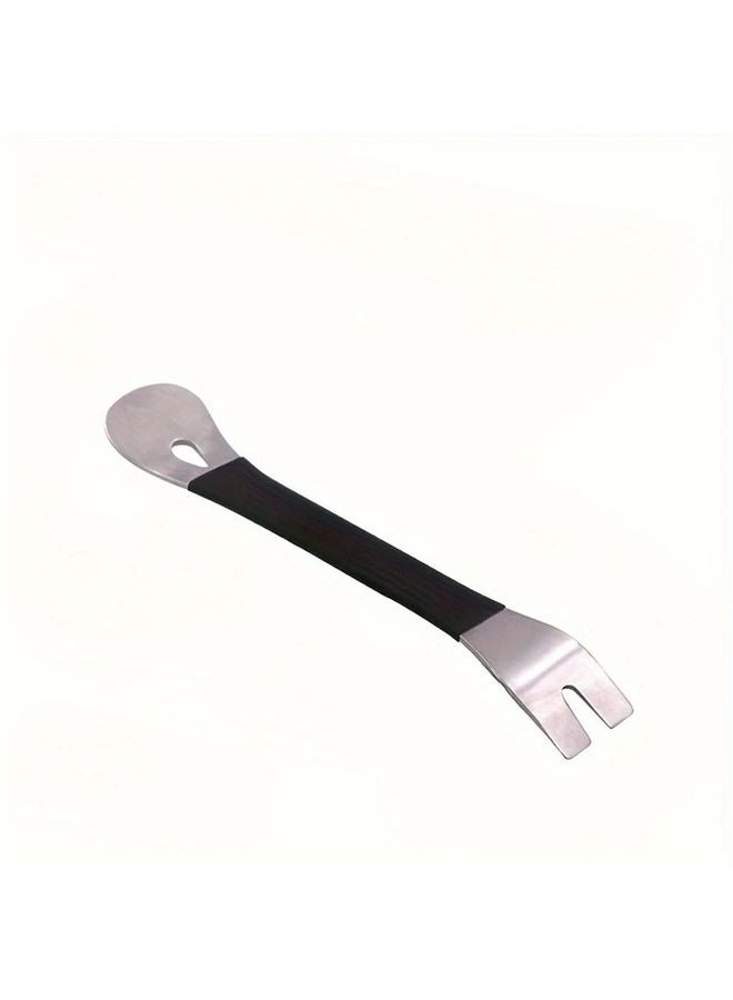 Black Dual End Stainless Steel Pry Bar Car Trim Door Panel Removal Tool - Image 1
