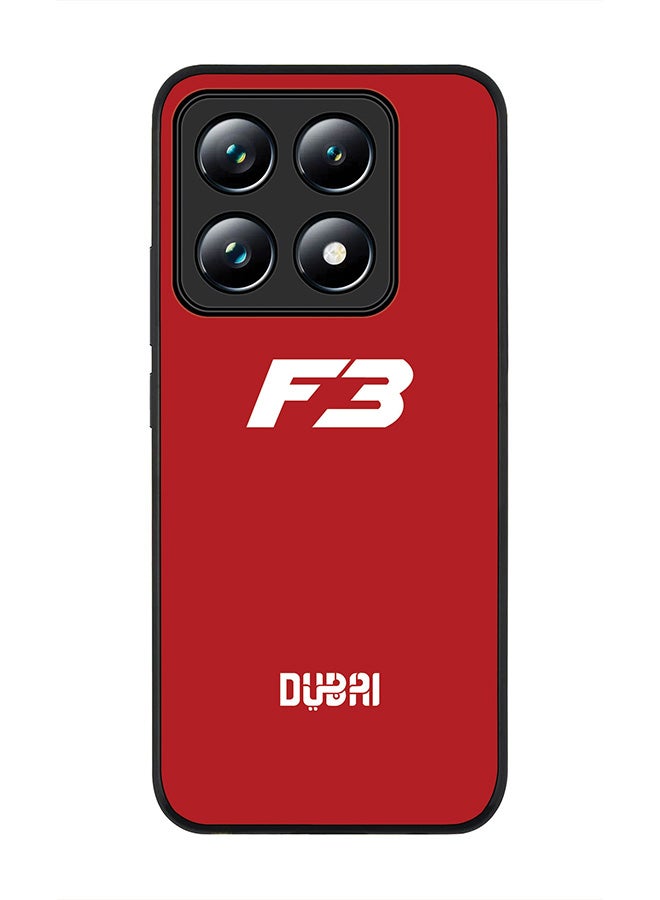 Stylizedd For Xiaomi 14T pro Case,Slim fit Camera Protection, Shockproof Thin Phone cover - Faz3 Dubai Red - Image 1