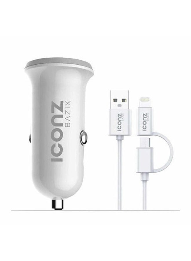 Iconz Dual Usb Car Charger 3.4A + 2In1 Cable 