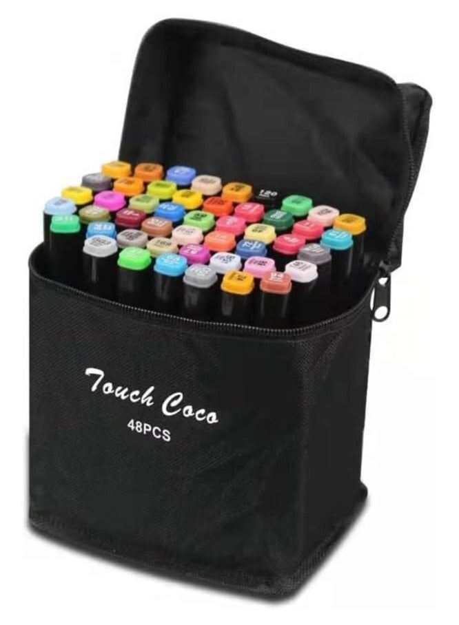 Valkyrie مجموعة اقلام ماركر فنية تاتش من 48 قطعة من فالكيري ، أسود إزميل - Image 2