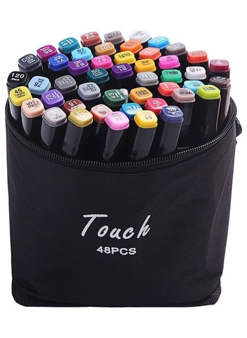 Valkyrie مجموعة اقلام ماركر فنية تاتش من 48 قطعة من فالكيري ، أسود إزميل - Image 3