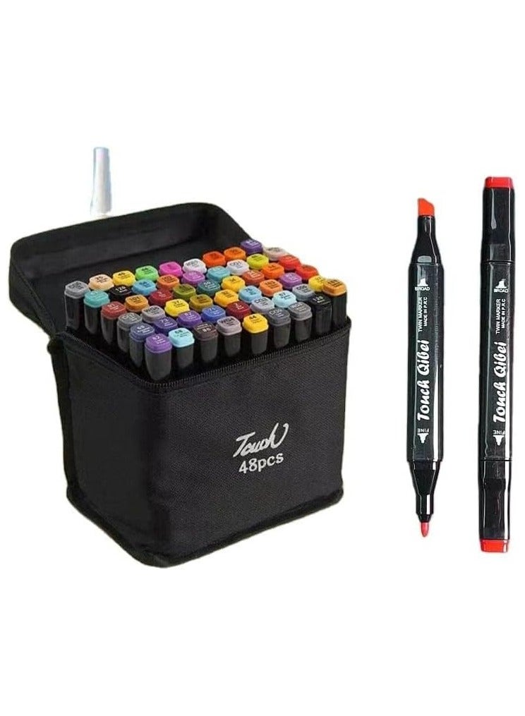 Valkyrie مجموعة اقلام ماركر فنية تاتش من 48 قطعة من فالكيري ، أسود إزميل - Image 4