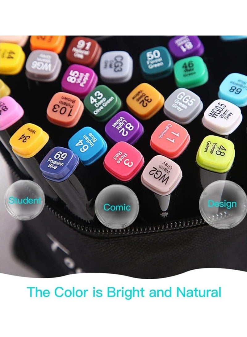 Valkyrie مجموعة اقلام ماركر فنية تاتش من 48 قطعة من فالكيري ، أسود إزميل - Image 5