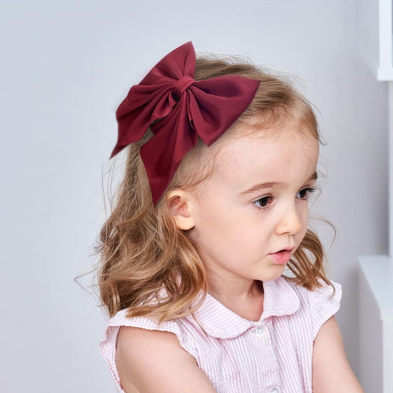 ALinmo 20PCS Satin Ribbon Bows and Large Alligator Clips Barrettes and Hair Accessories for Toddlers Kids and Teens - Image 4