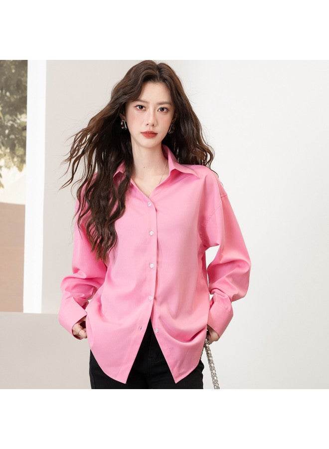 Baleno Smooth Drape Women's Shirt - Spring Essential Office Blouse, Versatile Solid Color Top For A Sophisticated Workwear Look - Image 3