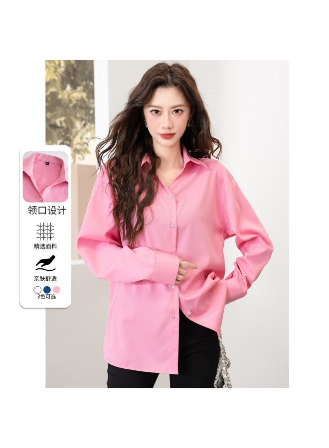 Baleno Smooth Drape Women's Shirt - Spring Essential Office Blouse, Versatile Solid Color Top For A Sophisticated Workwear Look - Image 2