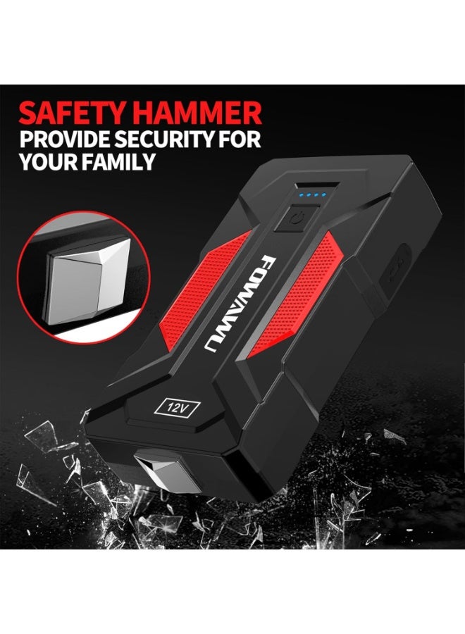 FOWAWU 4000A 22800mAh Car Jump Starter (8.5 L Gas,6.5 L Diesel), 12 V Car Battery Jump Starter, Battery Jumper Starter Portable with USB 3.0, LED Light - Image 4