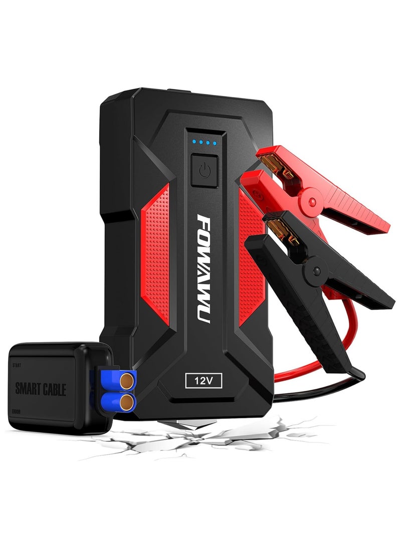 FOWAWU 4000A 22800mAh Car Jump Starter (8.5 L Gas,6.5 L Diesel), 12 V Car Battery Jump Starter, Battery Jumper Starter Portable with USB 3.0, LED Light - Image 1