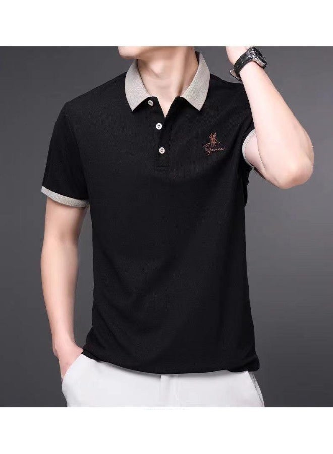 POLO Men's Embroidered Casual Fashion Short Sleeved POLO Shirt Summer Comfortable Top - Image 2