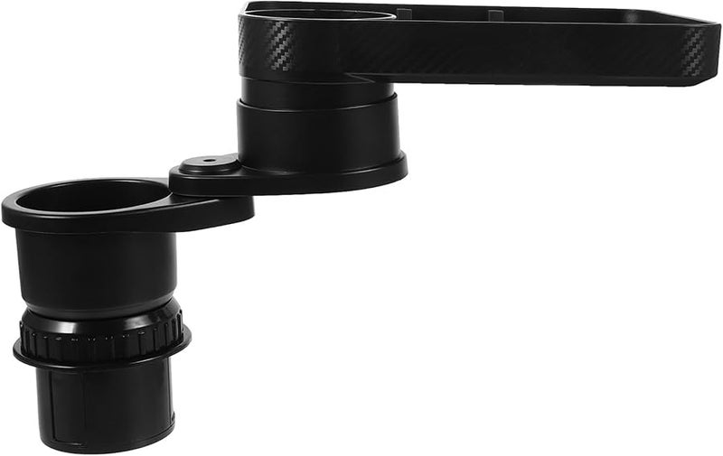 2 In 1 Car Cup Holder Expander With Square Rotatable Tray For Food Storage - Image 1