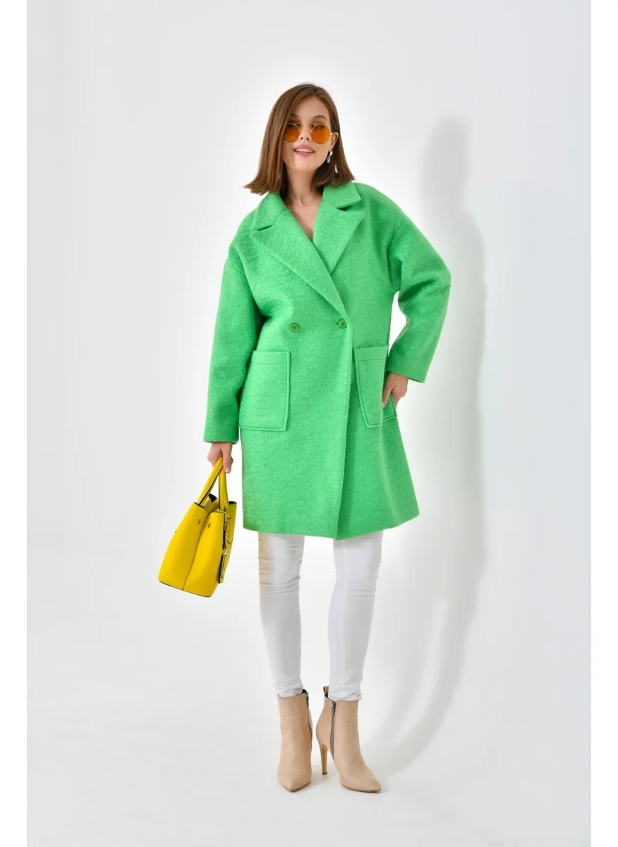 جارمي Ftz Women Women's Cashmere Coat Benetton