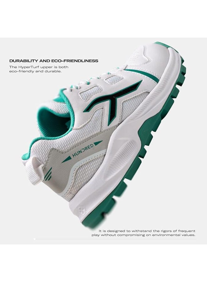 هندرد حذاء كريكت هاندرد هايبرترف - أبيض / أخضر فاتح - Image 3