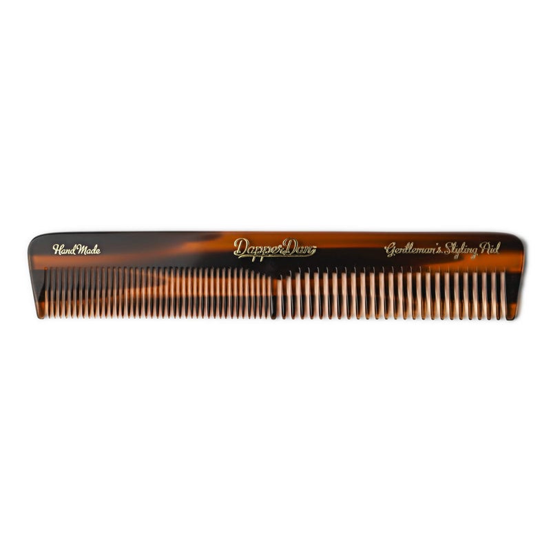 Dapper Dan Handmade Hair Styling Comb, Hand Polished for a Smooth Glide Through Hair, 170mm x 30mm - Image 1