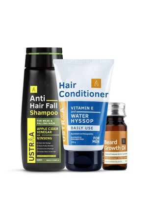 Anti Hair Fall Shampoo With Apple Cider Vinegar 250Ml Hair Conditioner 100G And Beard Growth Oil 35Ml - pzsku/ZF8A05AE1AEAE33A5CBB9Z/45/_/1689145683/dce5d6db-4732-4121-871e-f65b8629786a