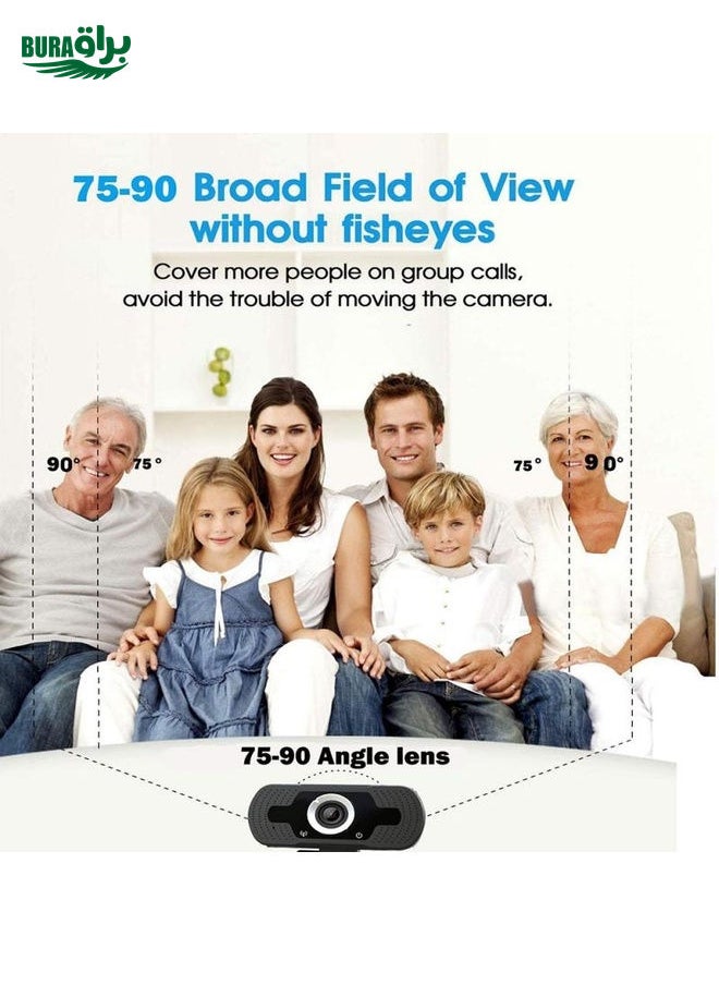 BURAQ - Full HD 1080P Web Camera With Noise Cancellation Microphone Skype Streaming Live Camera for Computer Android TV - Image 1