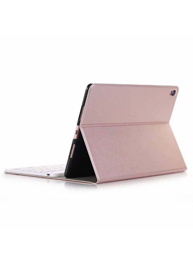 NIBEMINENT Protective Detachable Keyboard Case For Apple iPad Rose Gold/White - Image 2