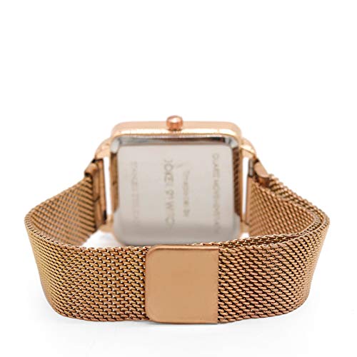 Joker & Witch Stainless Steel Bliss Rosegold Analog Watch Bracelet Set For Women, White Dial, Rose Gold Band - Image 5
