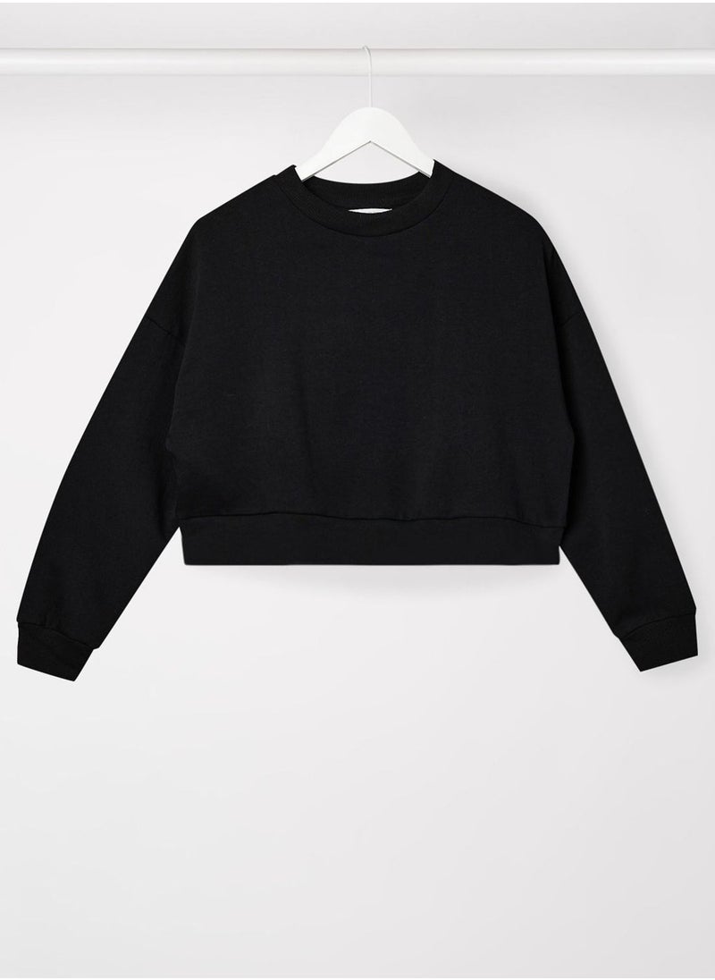 MANGO Youth Cropped Sweatshirt  - Image 1
