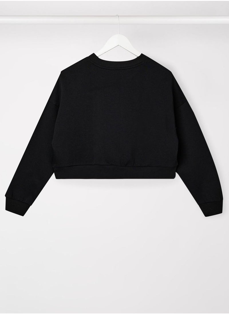 MANGO Youth Cropped Sweatshirt  - Image 2
