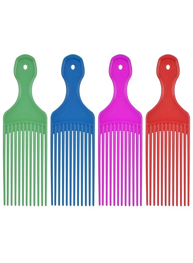 Kare Kind Kare & Kind Hair Pick Comb Set - 4 pcs - For Curly, Wavy, Afro Styling and Detangling - Smooth, Gentle Comb for Men, Women - Gift Set in Green, Blue, Purple, and Red - Image 1