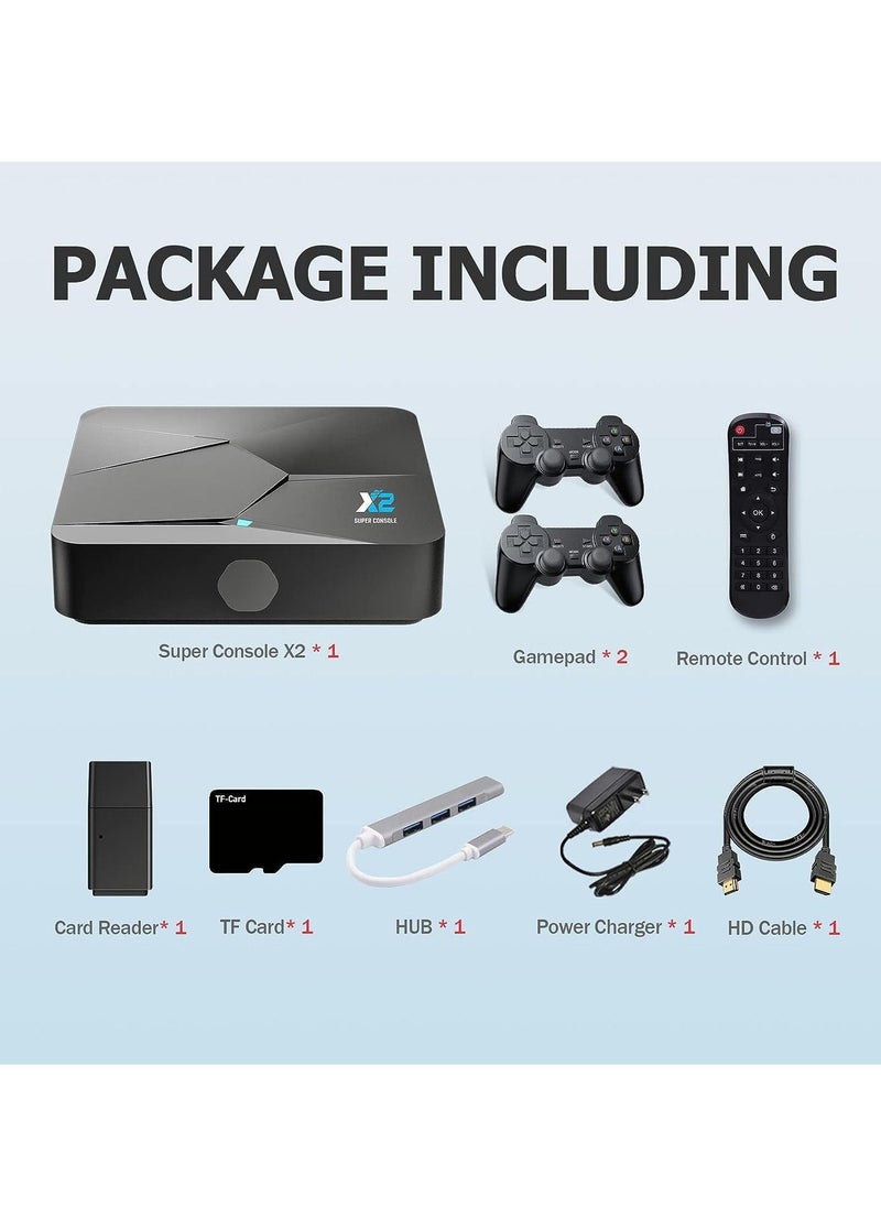Generic - X2 Pro Super Console, Professional Video Game Console, Over 10,000 Games, Android 9.0/Emuelec 4.5/CoreE System, Capable of Delivering 4K Ultra HD Visuals, 2.4GHz/5GHz Dual Band Wi-Fi - Image 1