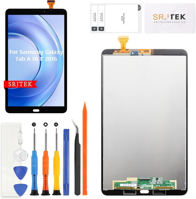 SRJTEK for Samsung Galaxy Tab A 10.1 2016 Screen Replacement T580 LCD Screen Replacement T585 LCD Display SM-T580 Touch Digitizer Compatible with SM-T585 Assembly Repair Parts(Black) - Image 1