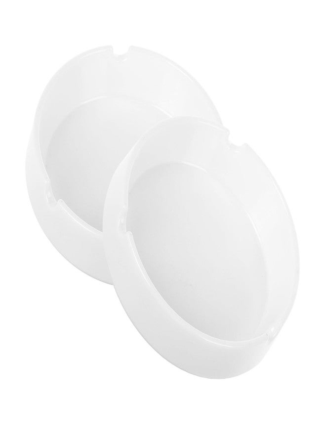 SOLUSTRE Unbreakable Round Ashtray Smoke Ash Holder for Home Office Bar Indoor Outdoor Use 3.70X3.70X0.98In Pack of 2 - Image 1
