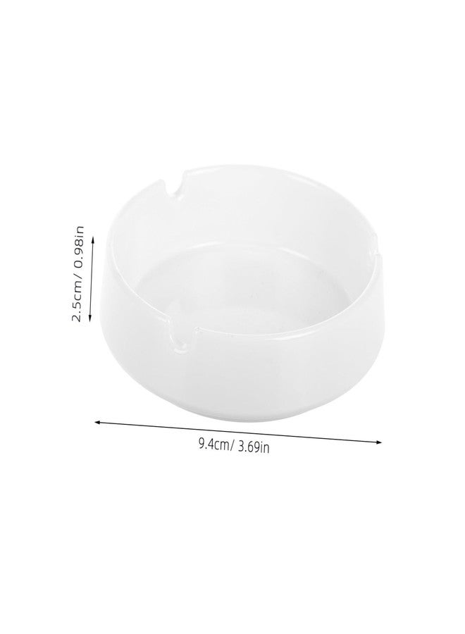 SOLUSTRE Unbreakable Round Ashtray Smoke Ash Holder for Home Office Bar Indoor Outdoor Use 3.70X3.70X0.98In Pack of 2 - Image 2