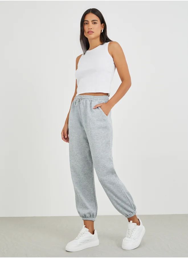 ستايلي Styli Relaxed Fit Joggers with Drawstring