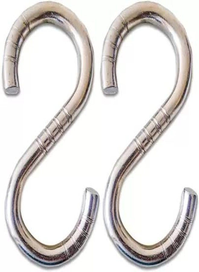 TEELLON® 2 Pack, 4-Inch,10MM-Thick S Hooks for Hanging Heavy Duty Swing Hammock Chair Boxing Punching Bag Pot Hanging Max 300kg Load Capacity Strong Utility Hooks for Hang Any Article - Image 1