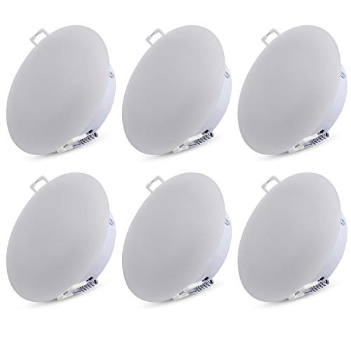Facon 4.5inch 12V LED RV Puck Light - 6 Packs, 4000K Cool White, Full Aluminum Recessed 12Volt Interior Ceiling Lights for RV, Camper, Trailer, Boat, cETL Certified - Image 1