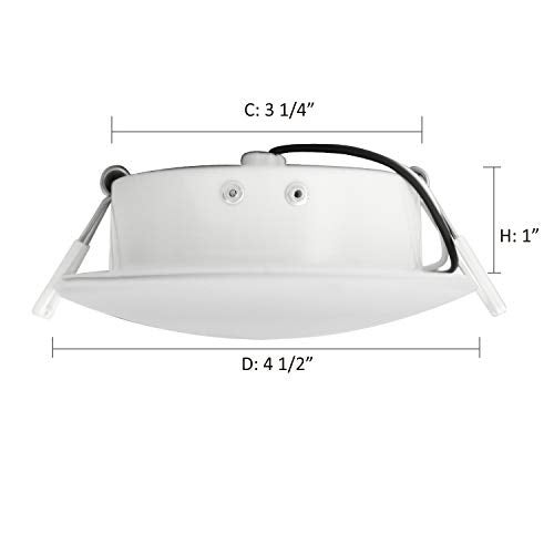 Facon 4.5inch 12V LED RV Puck Light - 6 Packs, 4000K Cool White, Full Aluminum Recessed 12Volt Interior Ceiling Lights for RV, Camper, Trailer, Boat, cETL Certified - Image 5