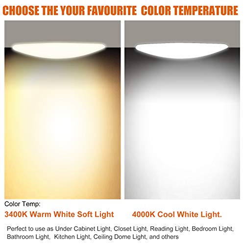 Facon 4.5inch 12V LED RV Puck Light - 6 Packs, 4000K Cool White, Full Aluminum Recessed 12Volt Interior Ceiling Lights for RV, Camper, Trailer, Boat, cETL Certified - Image 2