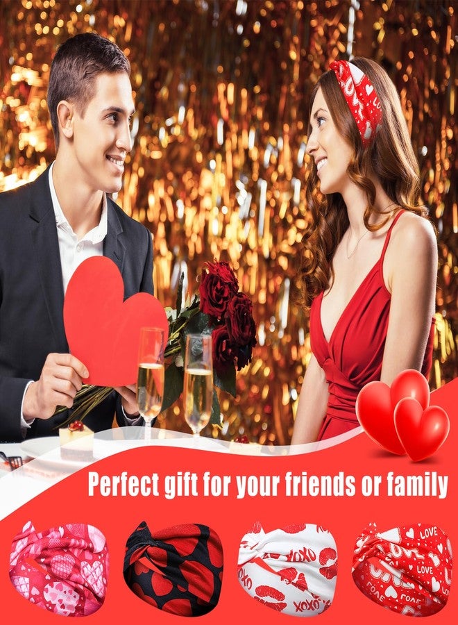 XunYee 28 Pcs Valentine's Holiday Headbands for Women St. Patrick's Head Bands Nurses Winter Headbands Bulk Nursing Spring Hair Stretchy Fall Non Slip Head Wrap Knot Hair Bands Accessories - Image 3