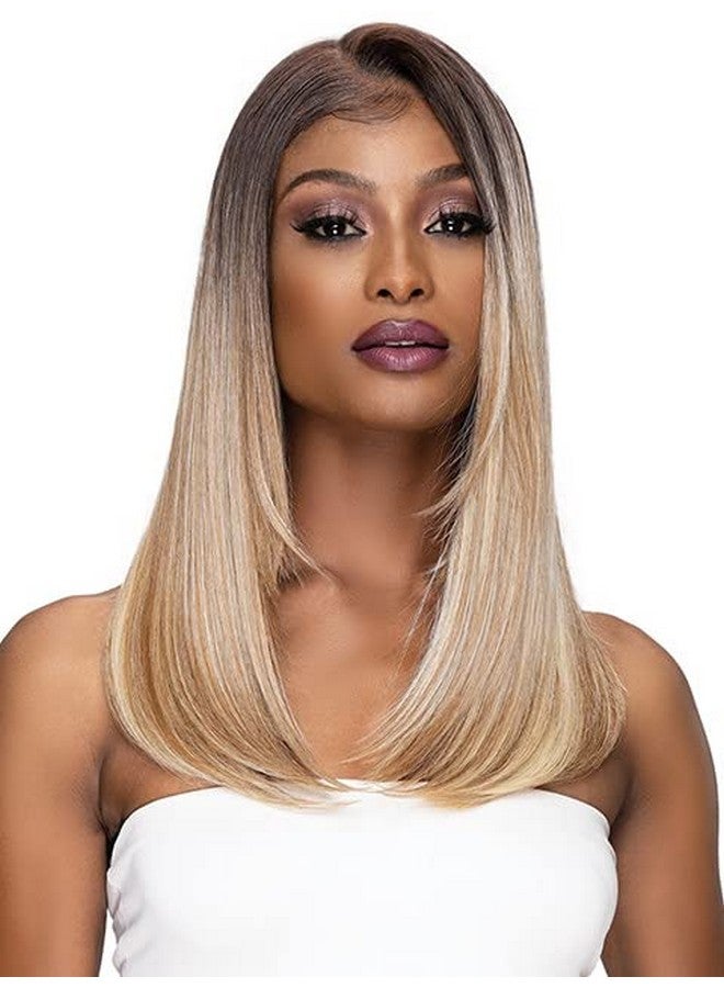 Janet Collection Melt 13X6 Frontal Part Lace Wig Polina (1B) - Image 2