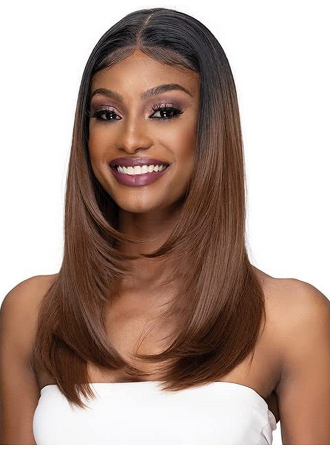 Janet Collection Melt 13X6 Frontal Part Lace Wig Polina (1B) - Image 4