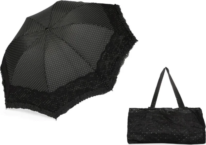 ELEVEN MARKETS Marlux Wind Protection Bag-Length Folding Women's Umbrella