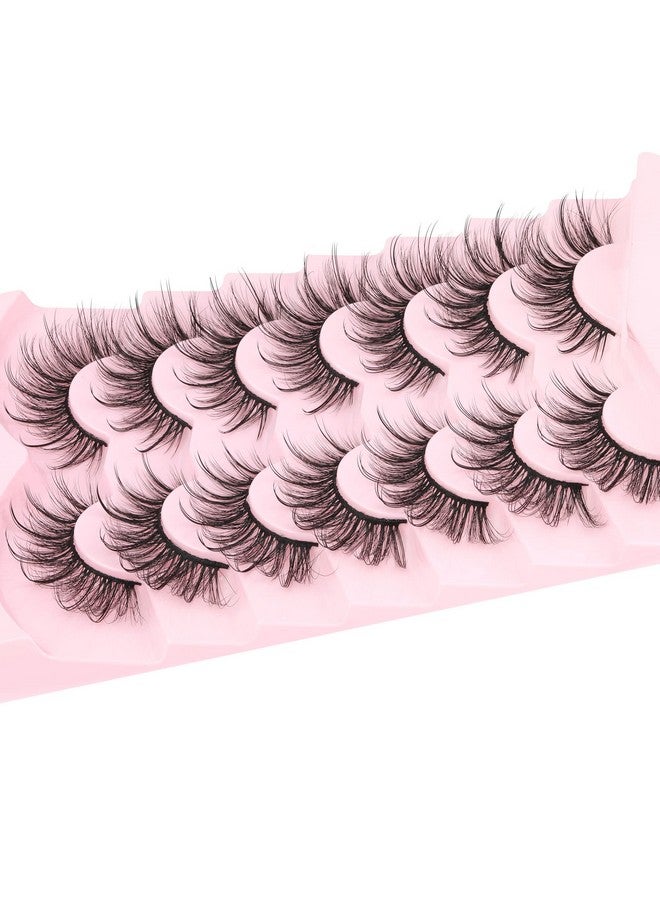 Geeneiya Wispy Mink Lashes Natural Look Eyelashes Volume Lash Extensions Fluffy False Eyelashes 18Mm Long Strip Lashes Cat Eye Eyelashes Fairy Look 7 Pairs Multipack By Geeneiya - Image 5