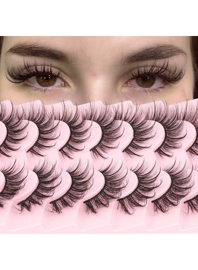 Geeneiya Wispy Mink Lashes Natural Look Eyelashes Volume Lash Extensions Fluffy False Eyelashes 18Mm Long Strip Lashes Cat Eye Eyelashes Fairy Look 7 Pairs Multipack By Geeneiya - Image 2
