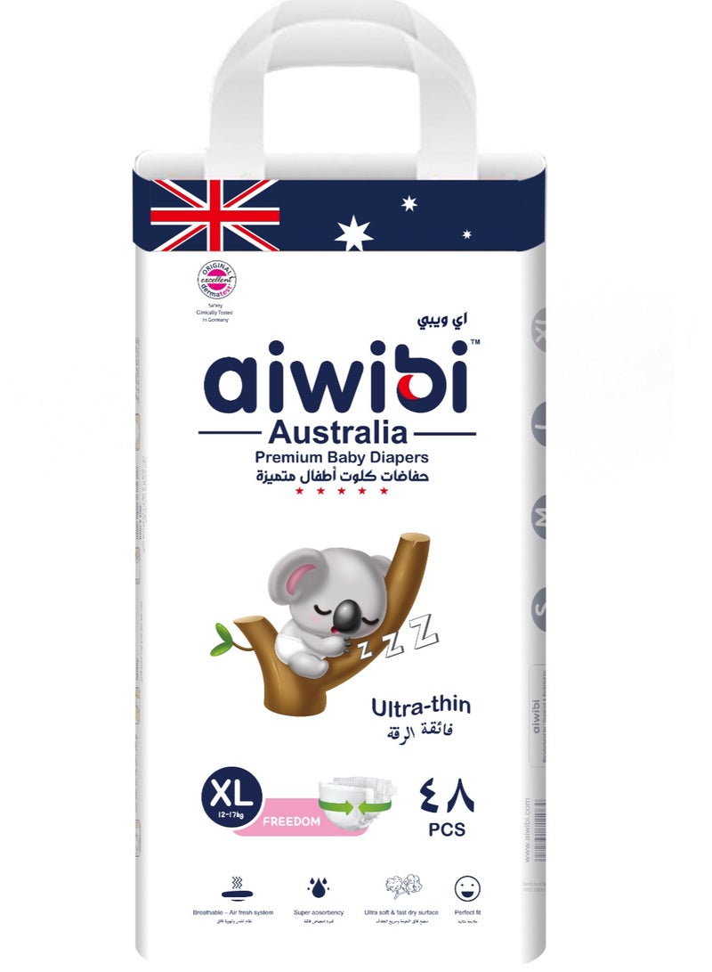 aiwibi baby diapers premium ultra thin size 5-48pcs (12-17kg) - Image 3