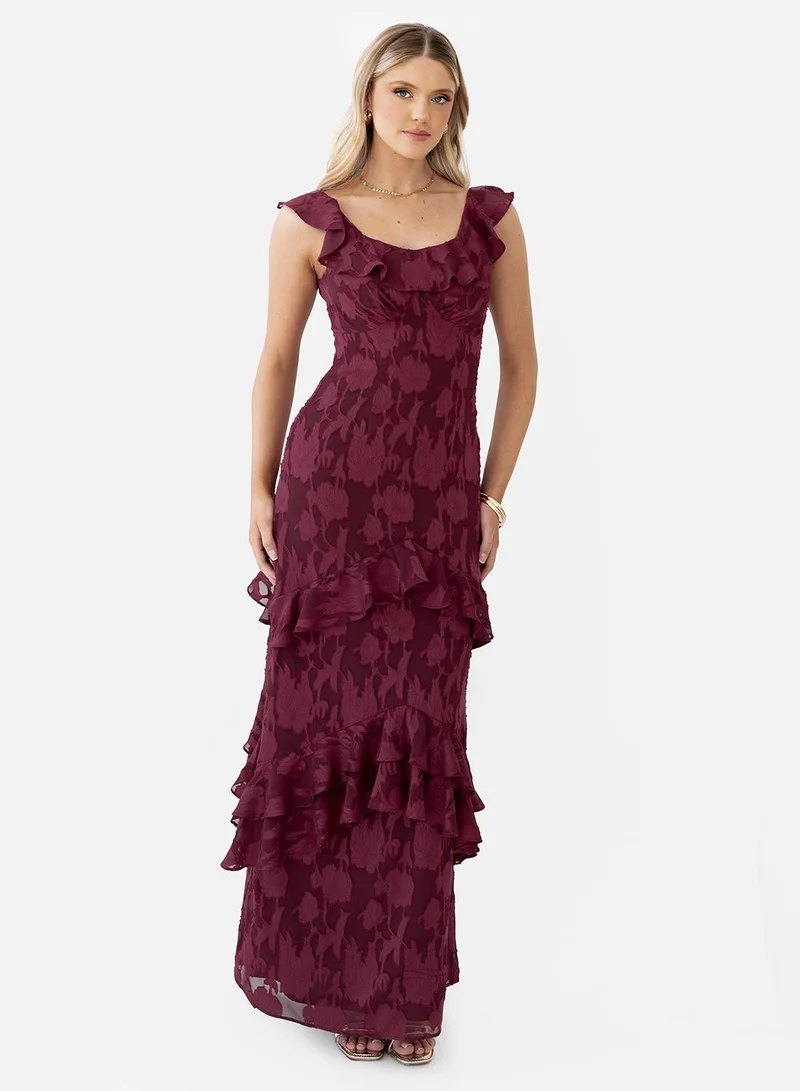 Anaya With Love Tie Back Ruffle Detail Maxi Dress