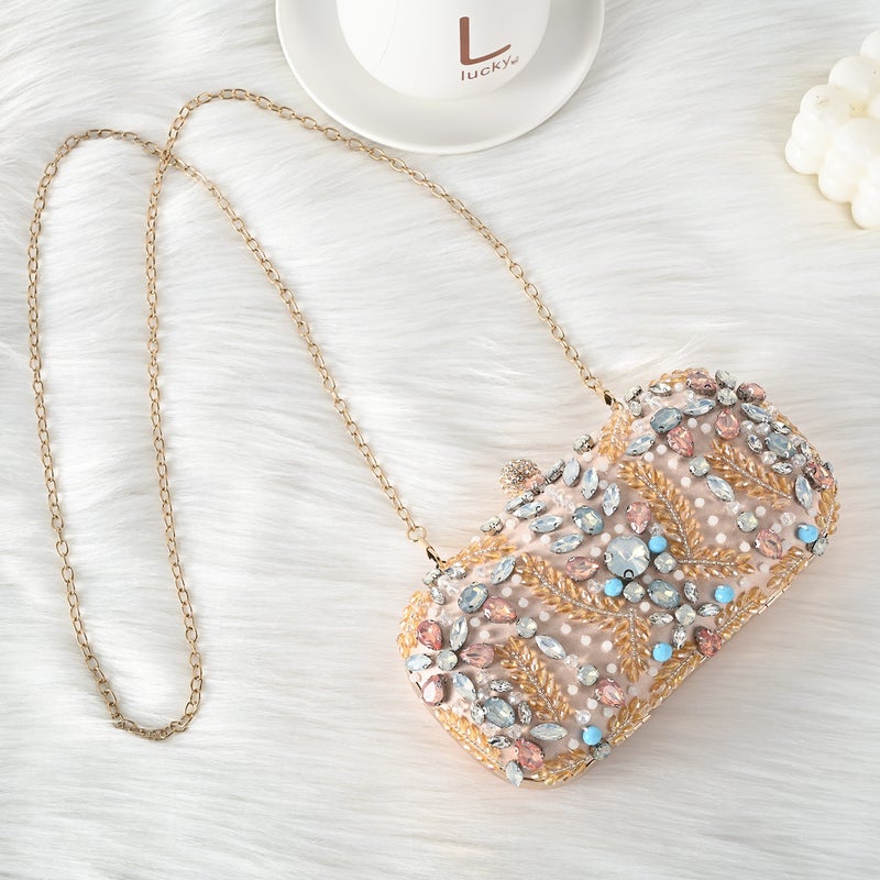 Colorful Rhinestone Evening Bag Style Trendy Cosmetic Bag Fashion Party Bag Dinner Women'S Bag Temperament Beaded Bag - Image 4