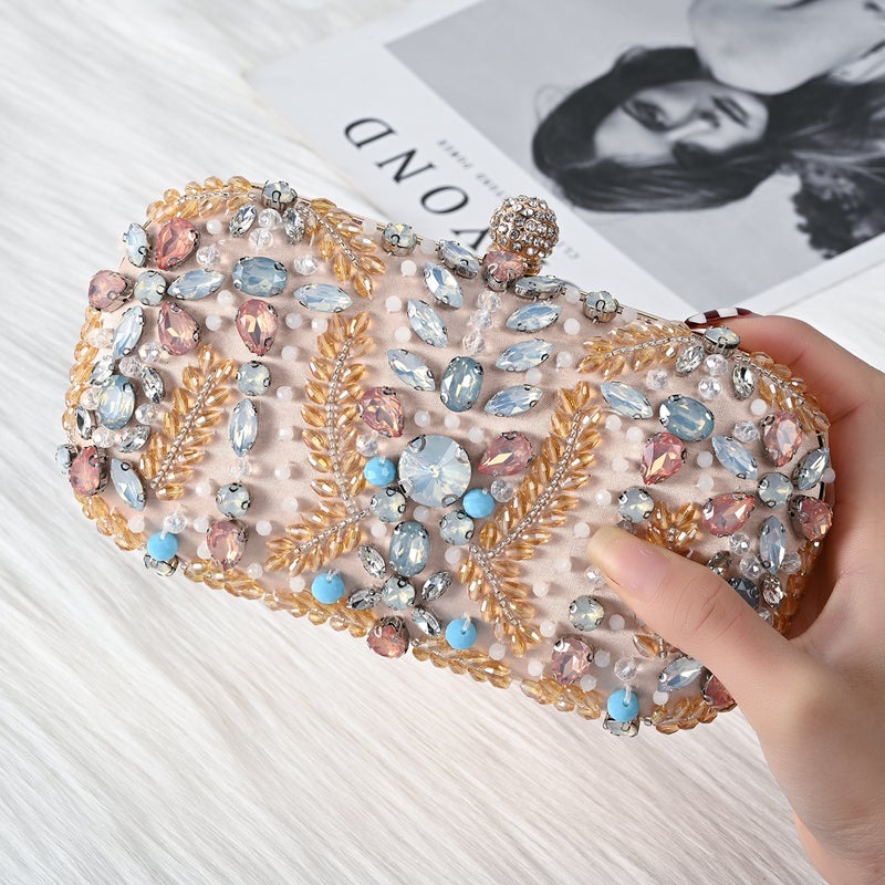 Colorful Rhinestone Evening Bag Style Trendy Cosmetic Bag Fashion Party Bag Dinner Women'S Bag Temperament Beaded Bag - Image 2