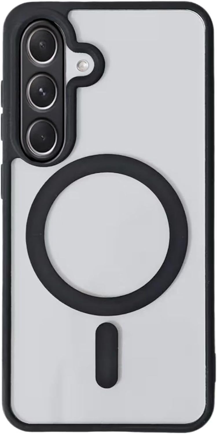 Grabist Phone Case For Samsung Galaxy A16 4G /A16 5G, Crystal Clear Case Not Yellowing, Compatible with MagSafe, Shockproof Transparent Back Cover with Colored Frame (Black) - Image 3