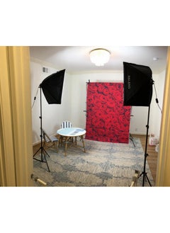 RUYI Red Rose Flower Wall Backdrop 6X6Ft Rose Floral Wedding Birthday Photography Background For Women Bridal Shower Red Rose Decoration Backdrops Art For Photo Studio Photo Booth Vinyl  - Image 5