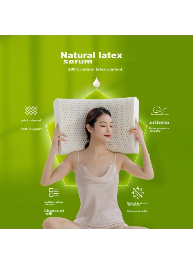 GOLDEN TREE Jinxiangshu Natural Imported Cervical Pillow, Rubber Sleeping Pillow, Natural Latex Pillow, Adult Pillow, Breathable Wave Pillow - Image 4