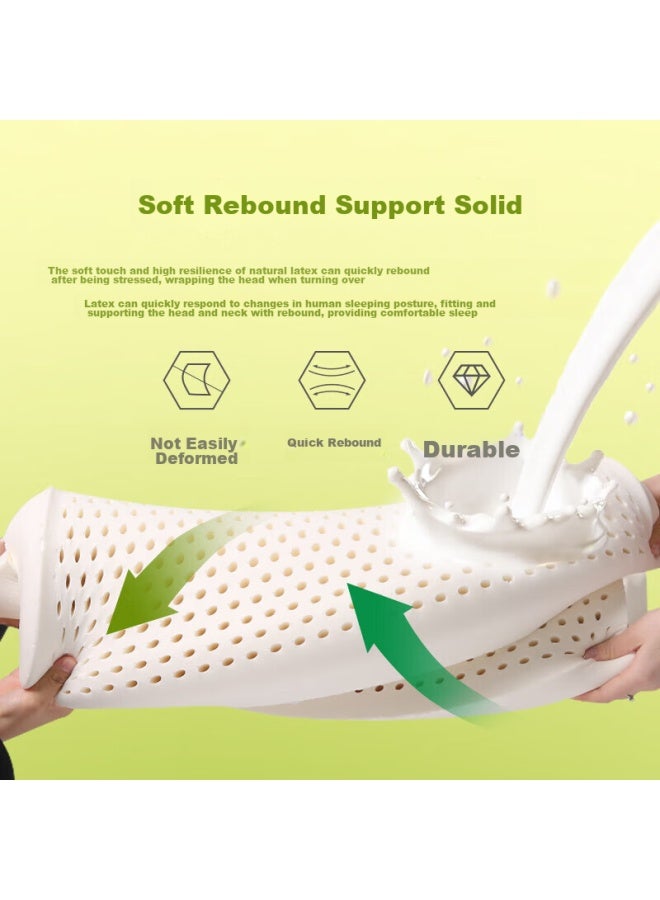 GOLDEN TREE Jinxiangshu Natural Imported Cervical Pillow, Rubber Sleeping Pillow, Natural Latex Pillow, Adult Pillow, Breathable Wave Pillow - Image 2