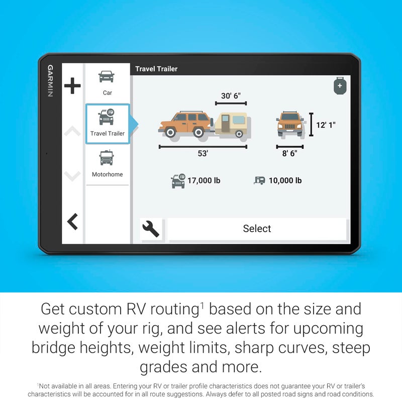 Garmin RV 1095, Extra-Large, Easy-to-Read 10” GPS RV Navigator, Custom RV Routing, High-Resolution Birdseye Satellite Imagery, Directory of RV Parks and Services, Landscape or Portrait View Display - Image 4