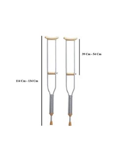 AKM Underarm Crutch With Adjustable Height  Is Suitable For Adults  Seniors  Elderly  Patients  And Individuals With Bone Fractures Tches  - Image 2