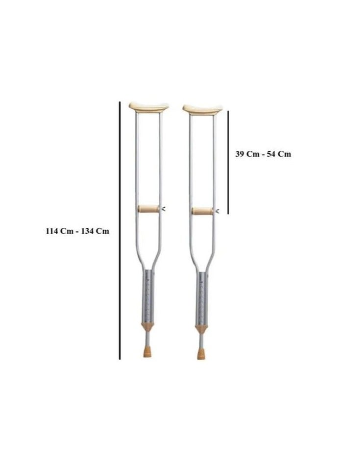 AKM Underarm Crutch With Adjustable Height  Is Suitable For Adults  Seniors  Elderly  Patients  And Individuals With Bone Fractures Tches - Image 2